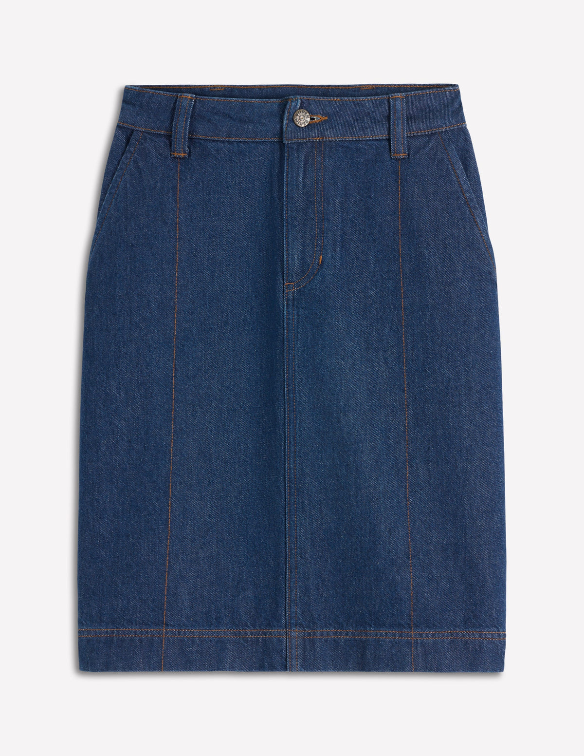 Straight Denim Skirt-Indigo - Image 7
