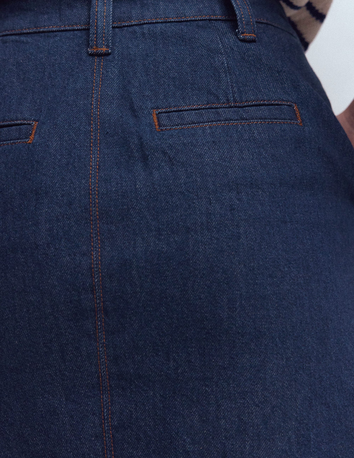 Straight Denim Skirt-Indigo - Image 5