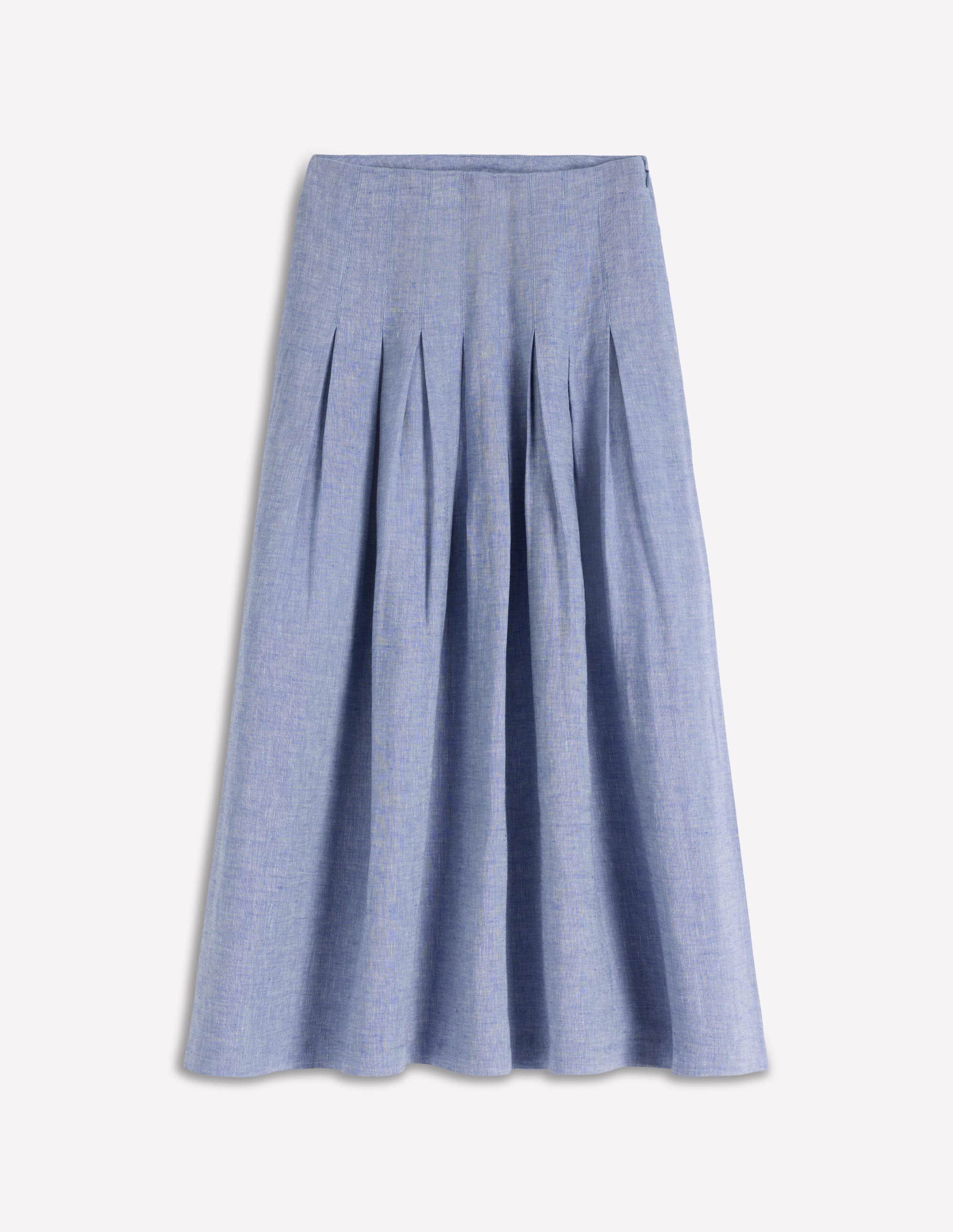 Valentina Linen Skirt-Blue Chambray - Image 6