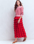 Tiered Maxi Skirt-Salsa