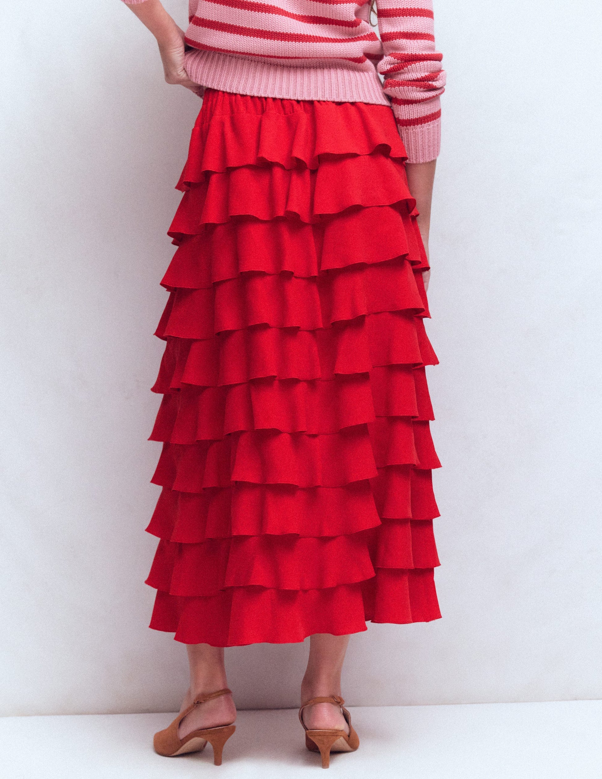 Tiered Maxi Skirt-Salsa-3