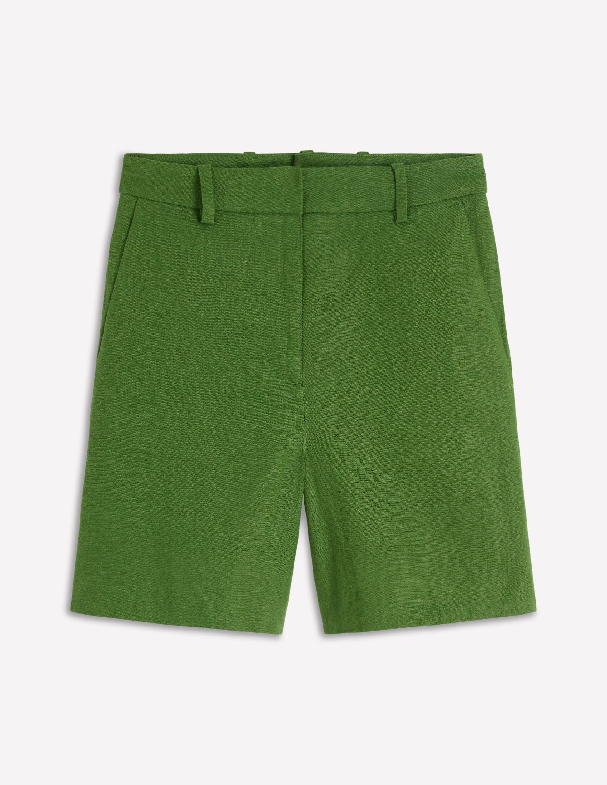 Belgravia Linen Shorts-Promenade Green-6