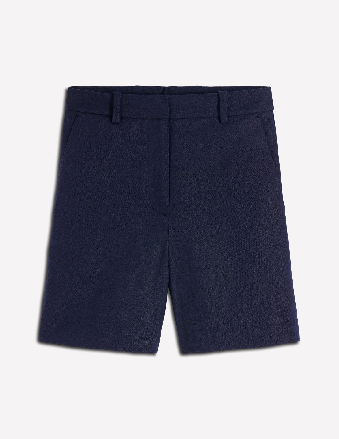 Belgravia Linen Shorts-Navy