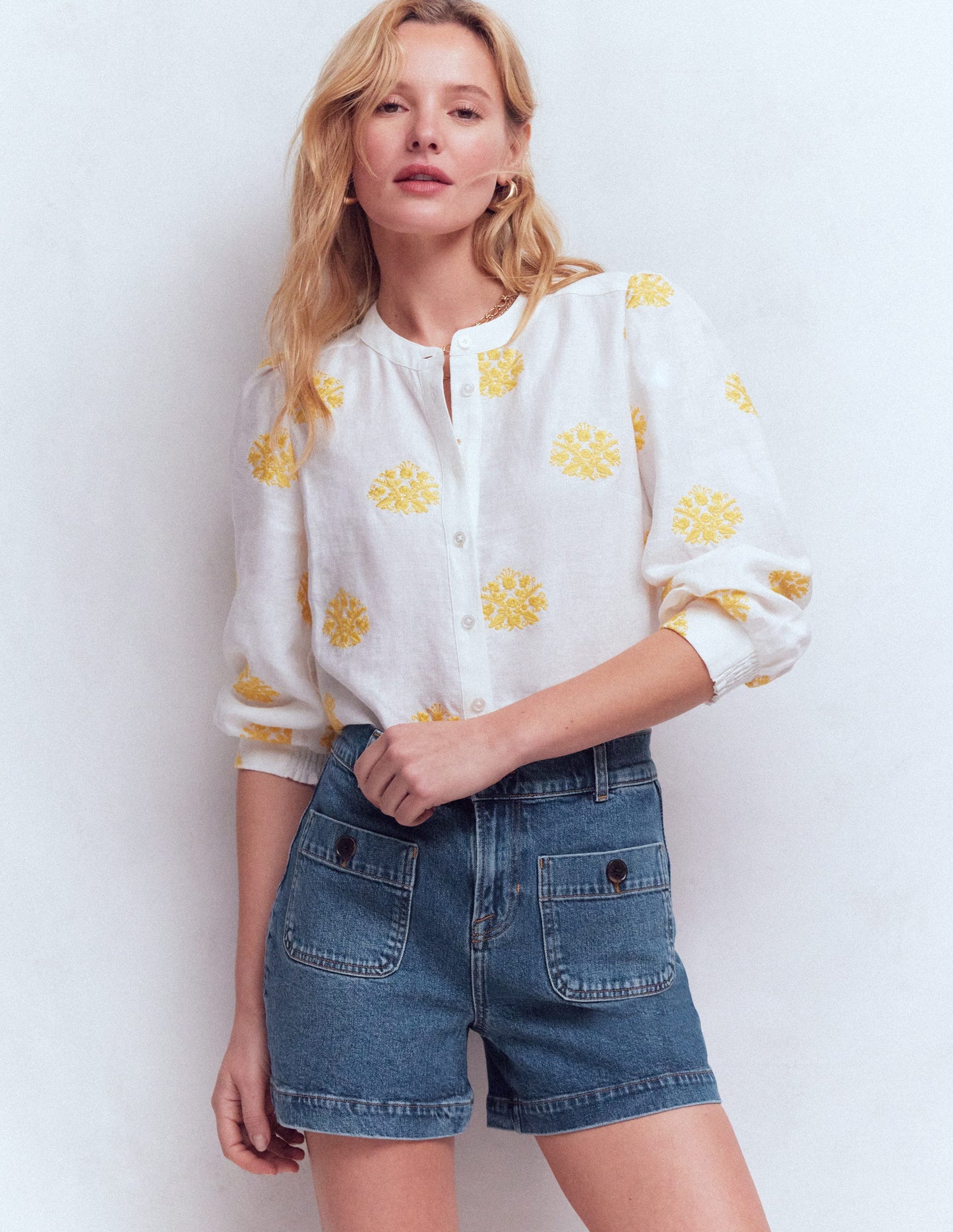 Primrose Denim Shorts-Mid Vintage