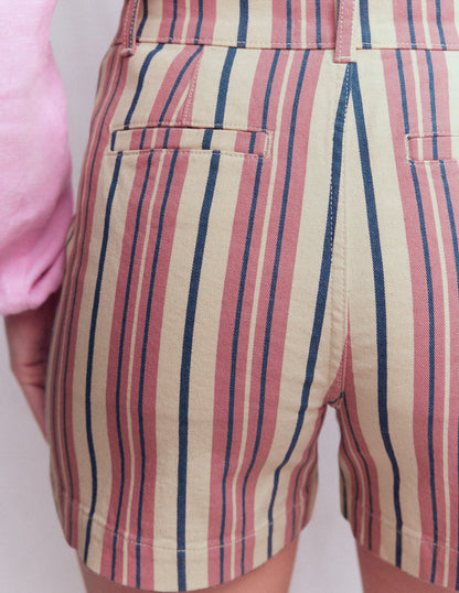 Primrose Denim Shorts-Pink Stripe-5