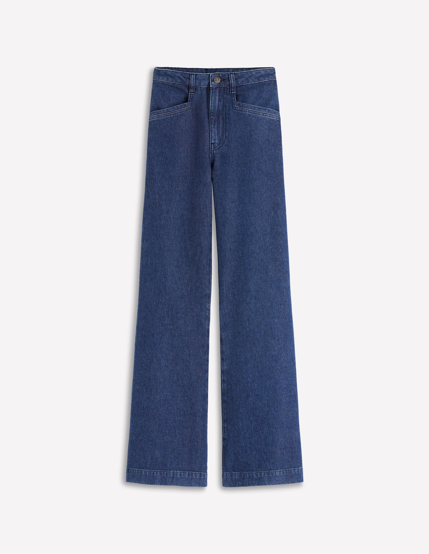 Pocket Detail Wide Leg Jeans-Mid Vintage