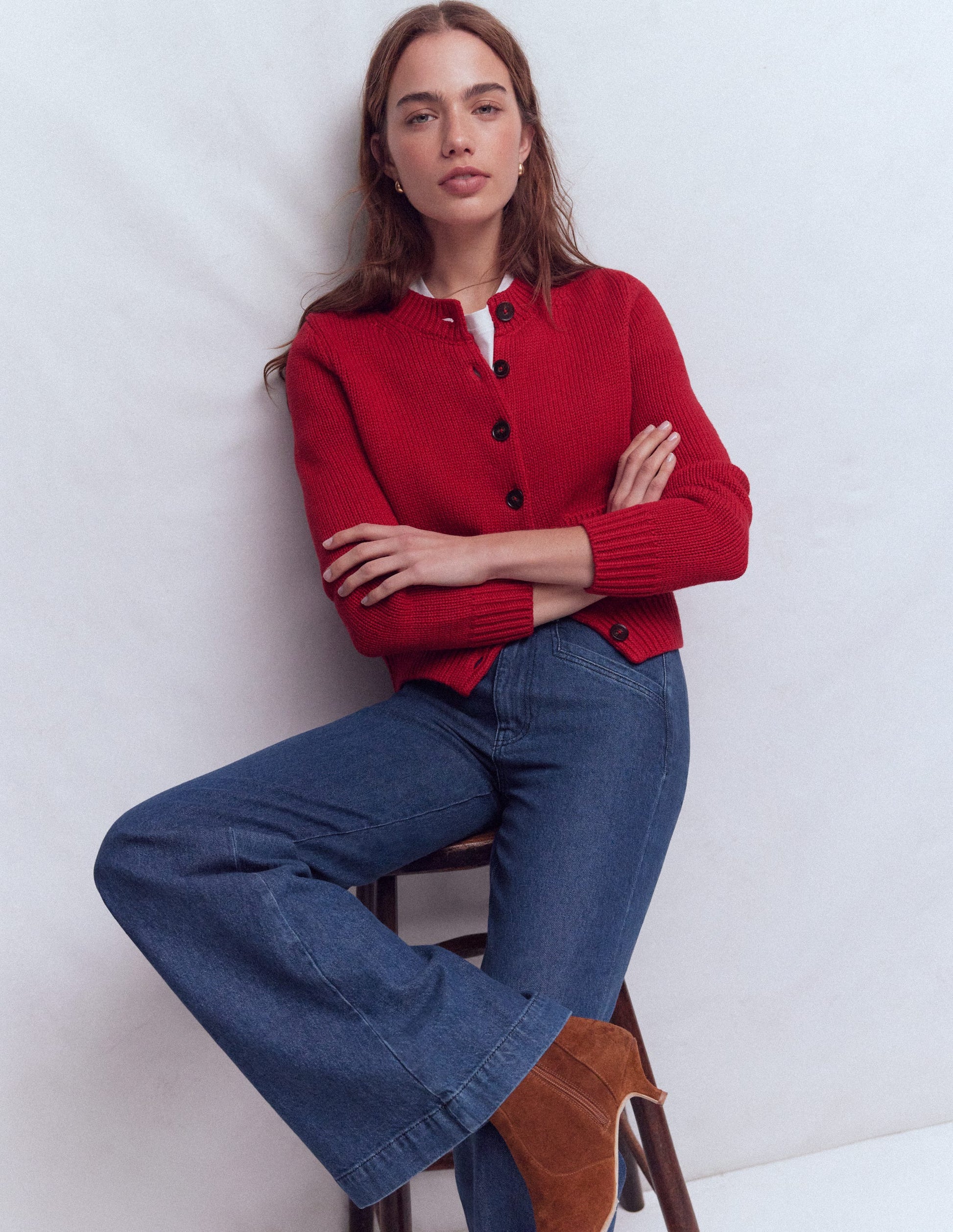 Pocket Detail Wide Leg Jeans-Mid Vintage-6