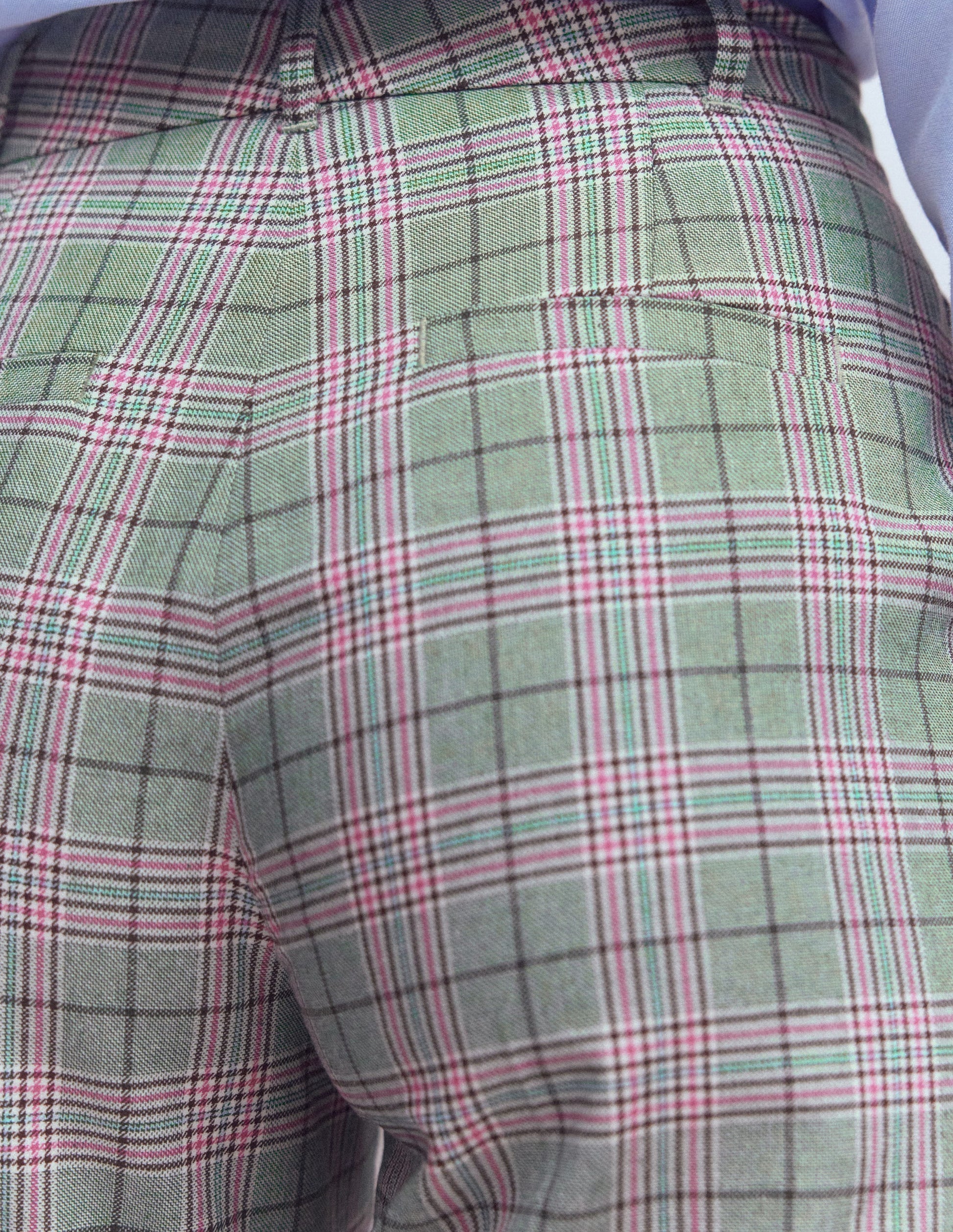 Canonbury Tailored Trousers-Green, Pink and Brown Check-5
