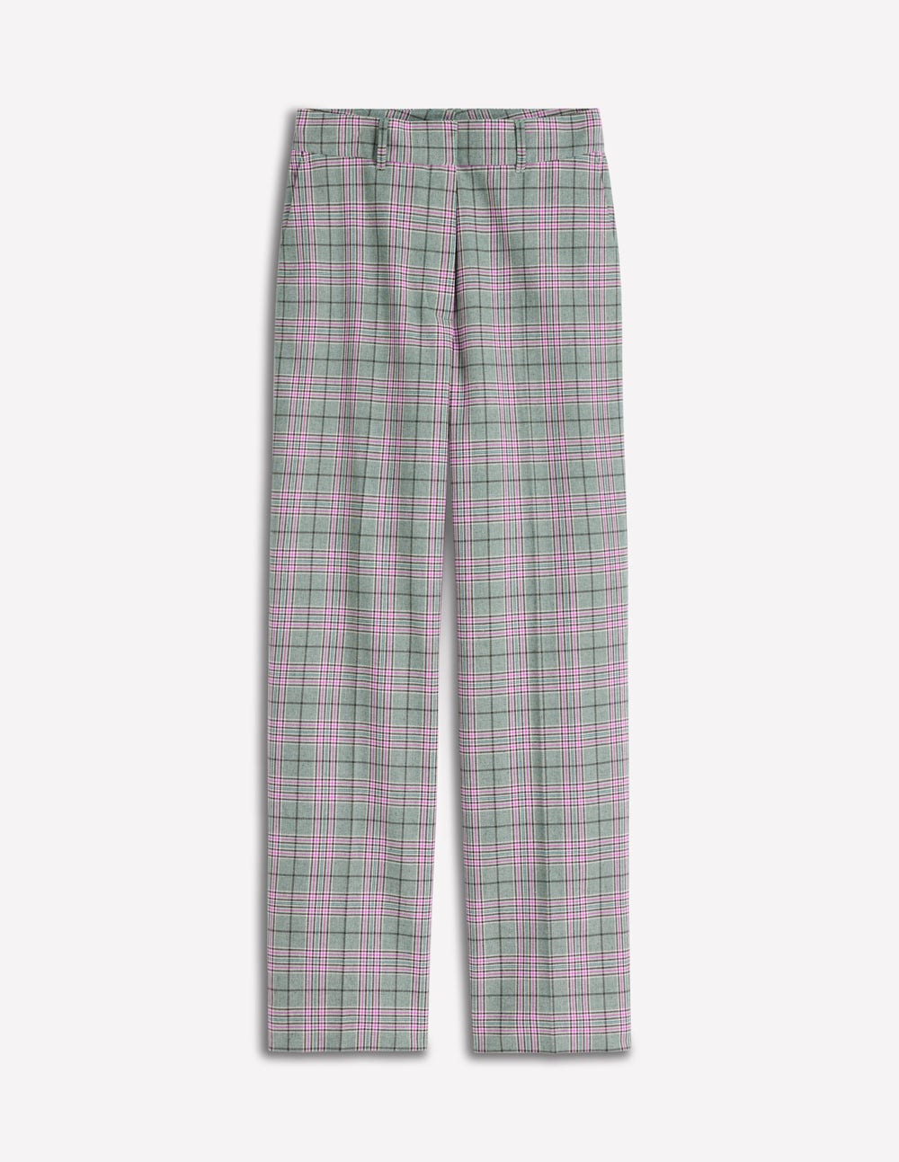 Canonbury Tailored Trousers-Green, Pink and Brown Check - Image 7