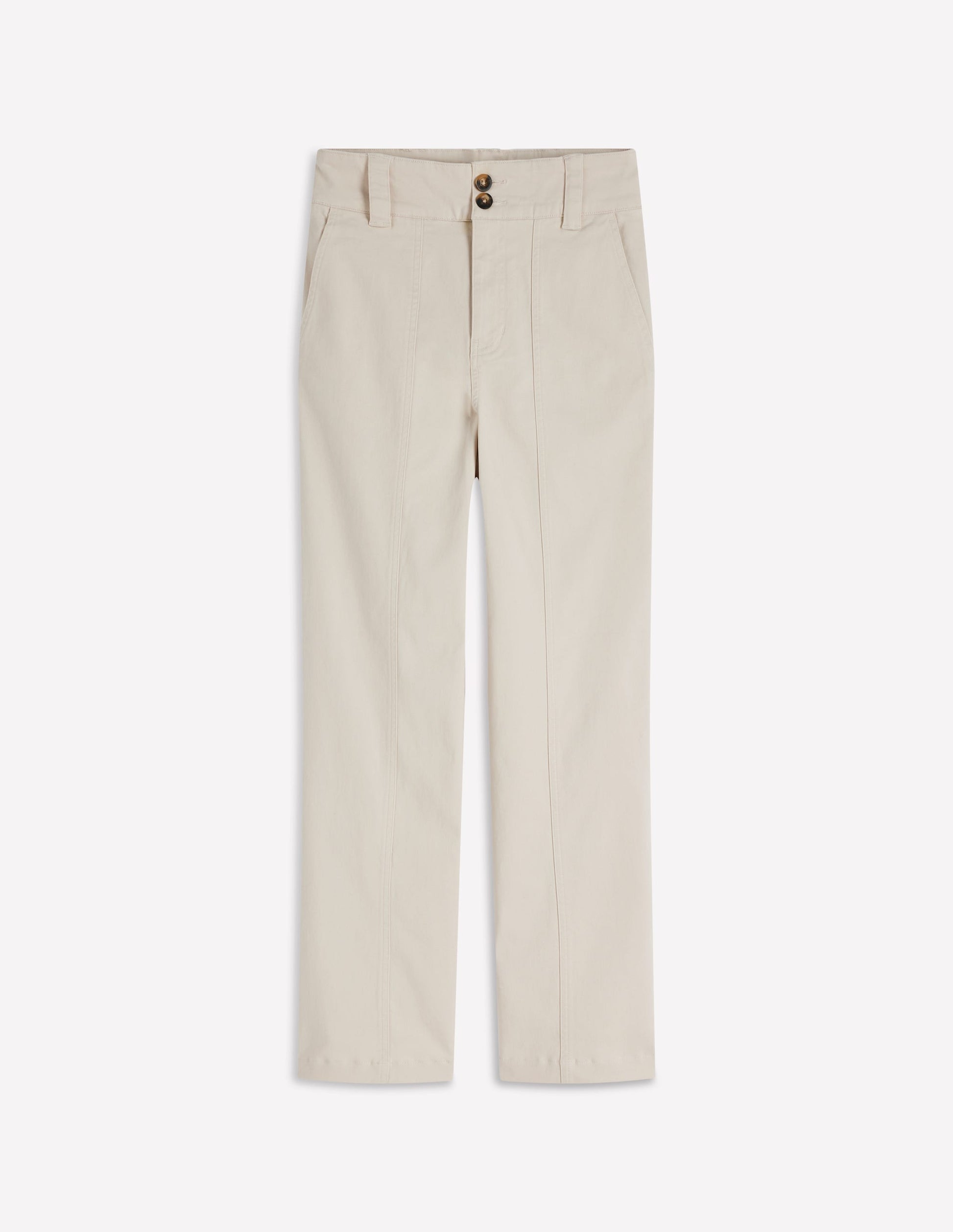 Straight Leg Chino Trousers-Almond Milk-6