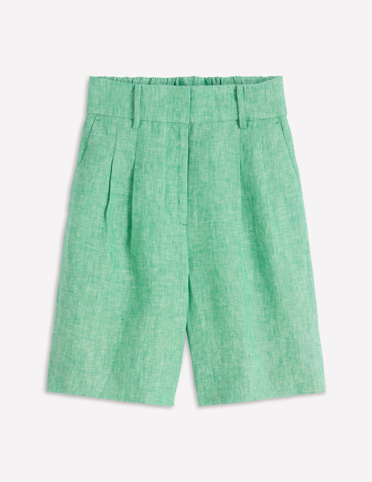 Kensington Linen Shorts-Aloe Green Chambray - Image 7