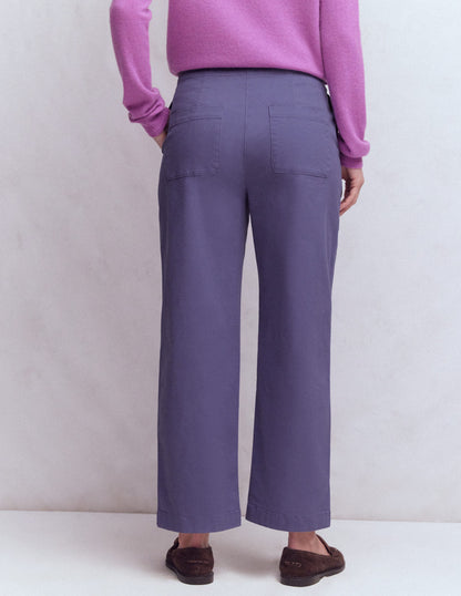 Straight Taper Trousers-Purple Thistle-3