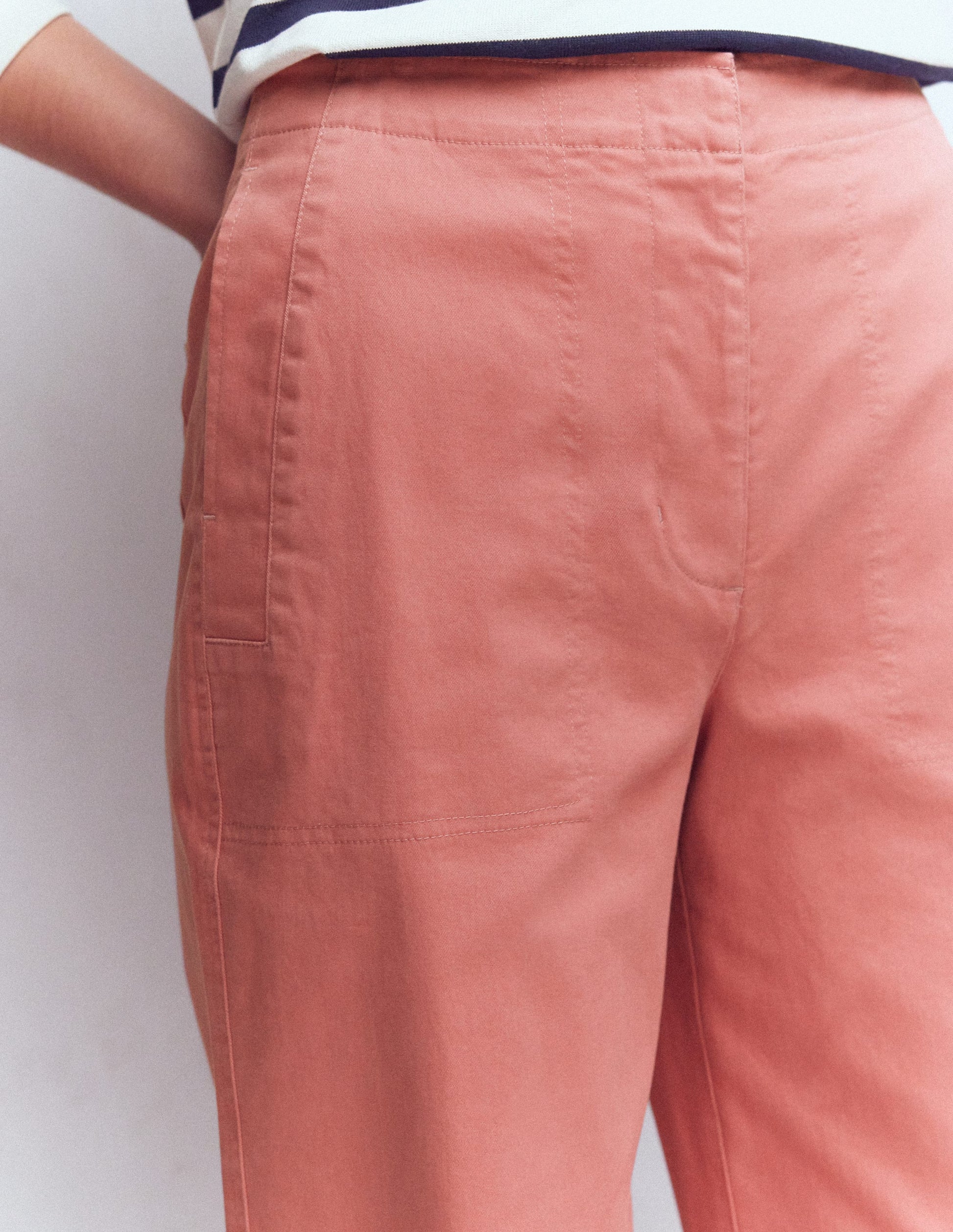 Straight Taper Trousers-Vintage Rose-2