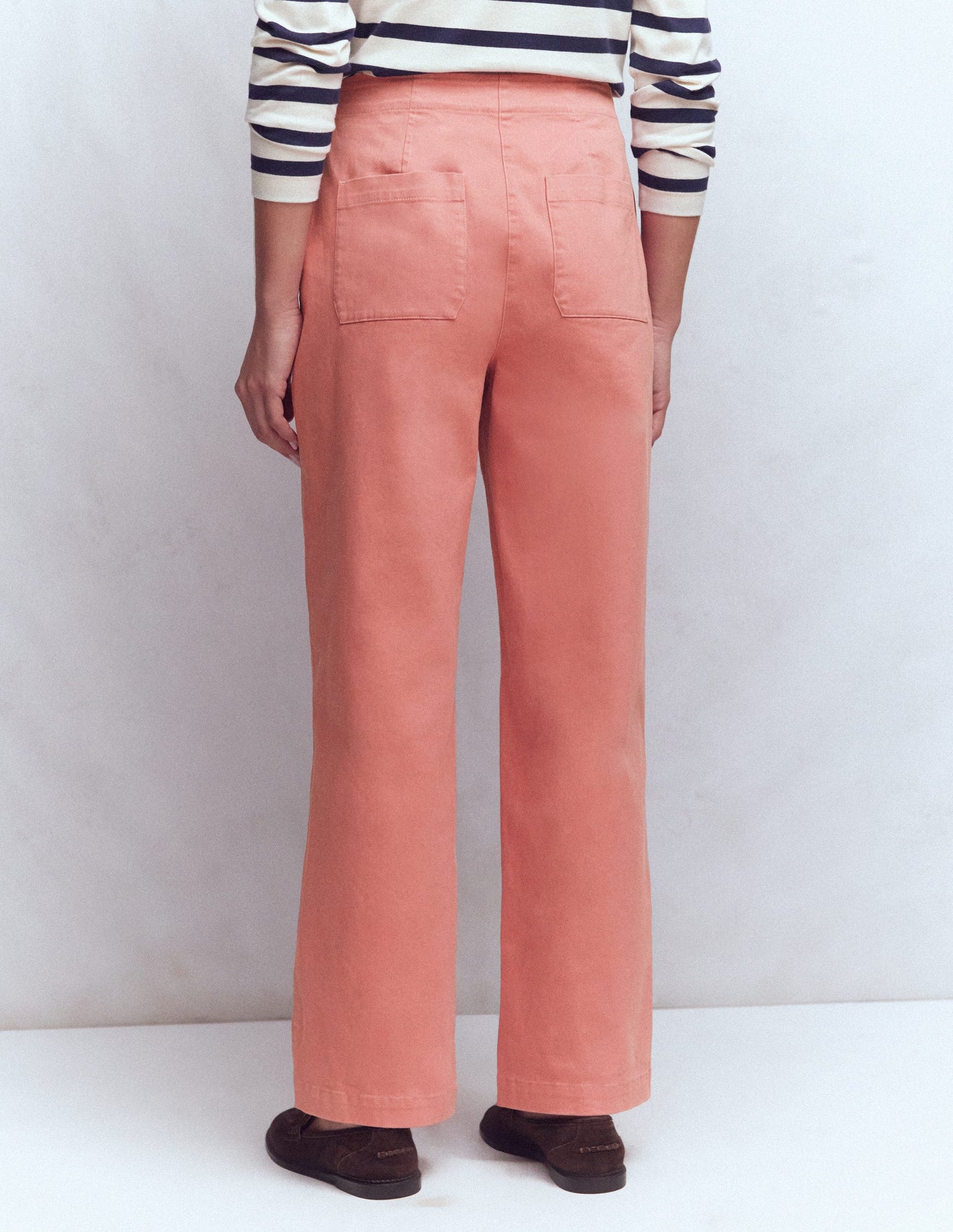 Straight Taper Trousers-Vintage Rose