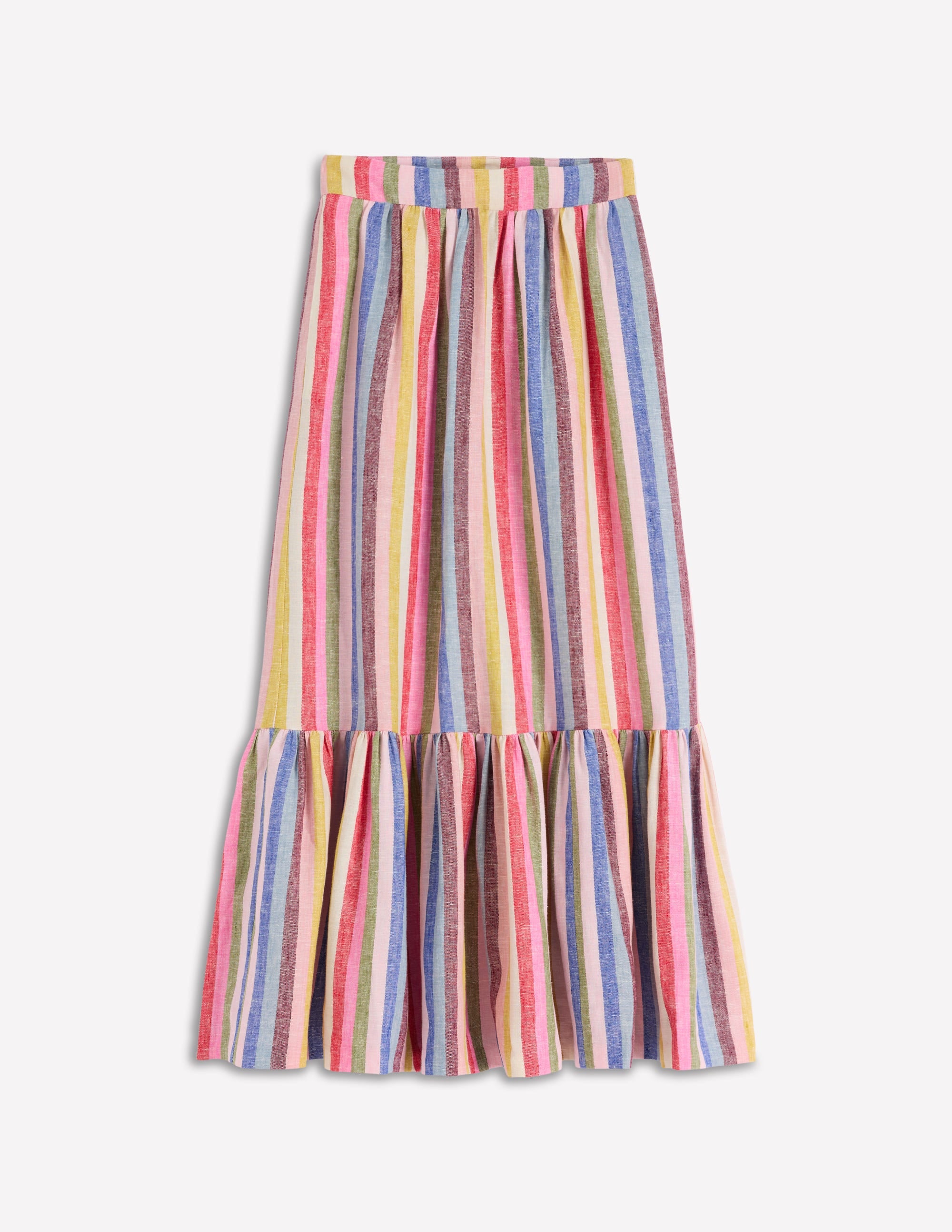 Abigail Linen Maxi Skirt-Multi Stripe - Image 6