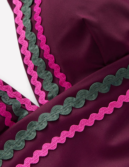 Porto V-neck Swimsuit-Chocberry-6