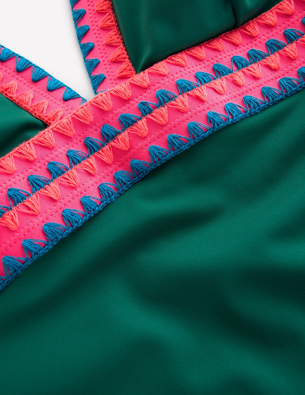 Porto V-neck Swimsuit-Mangrove Green, Embroidery - Image 10