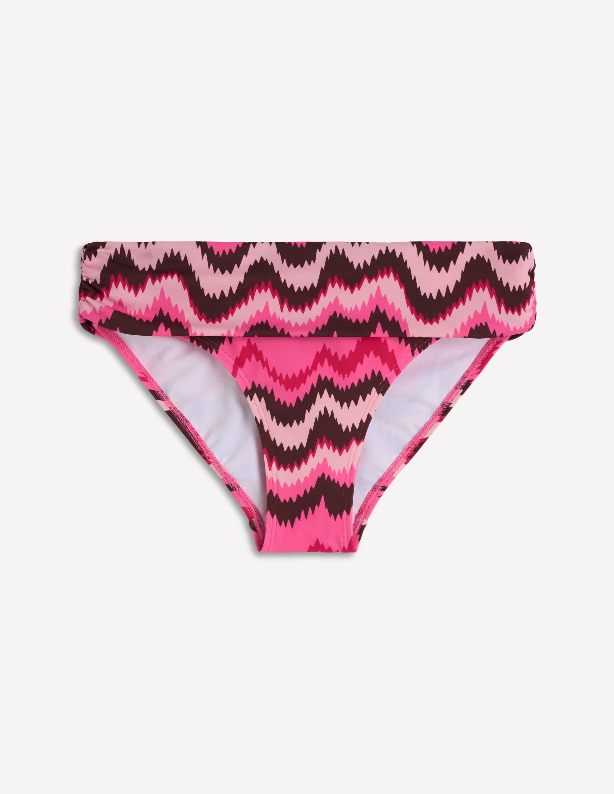 Classic Fold Bikini Bottoms-Pink, Zig zag Wave - Image 7