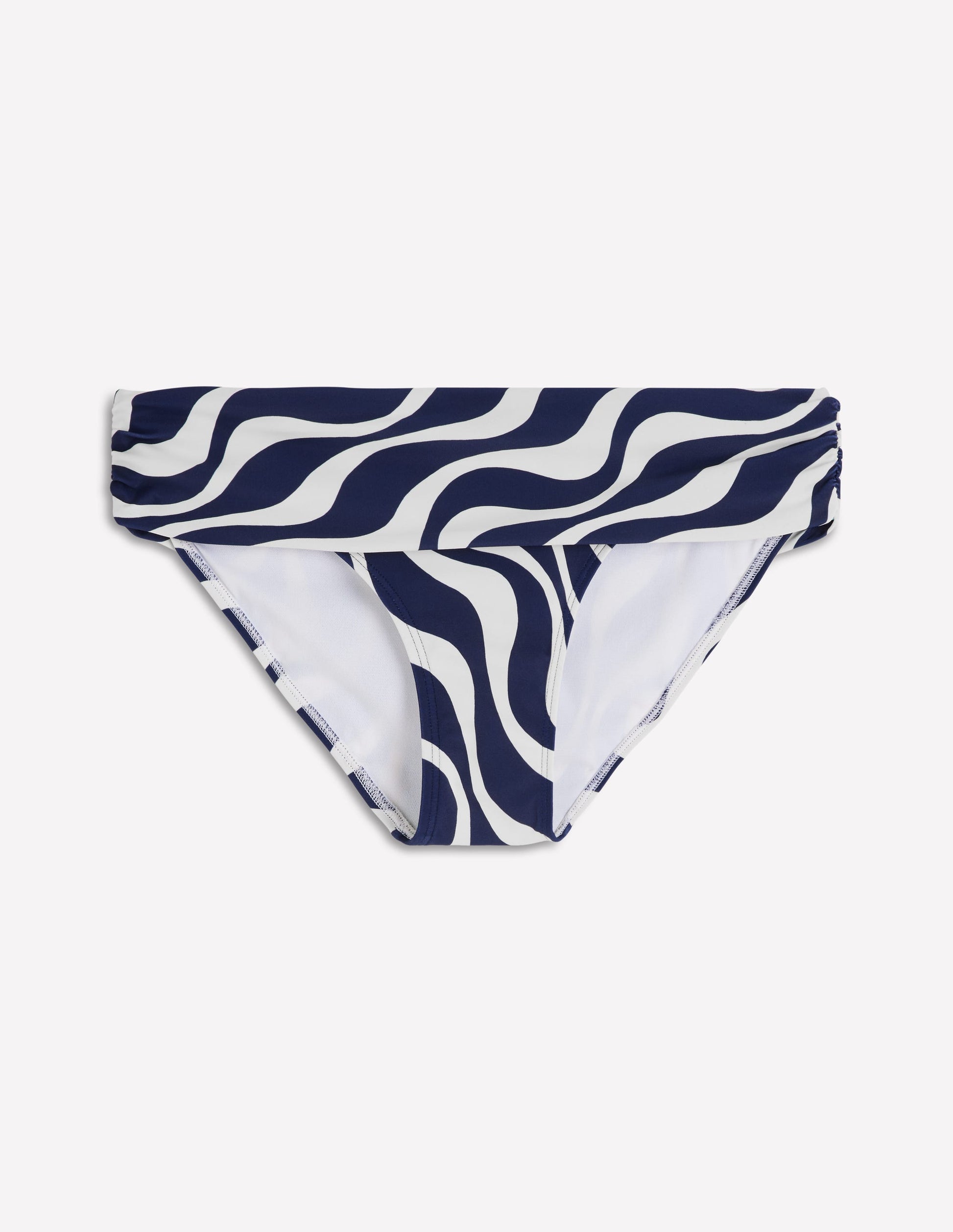 Classic Fold Bikini Bottoms-Navy, Rhythmic Wave-6