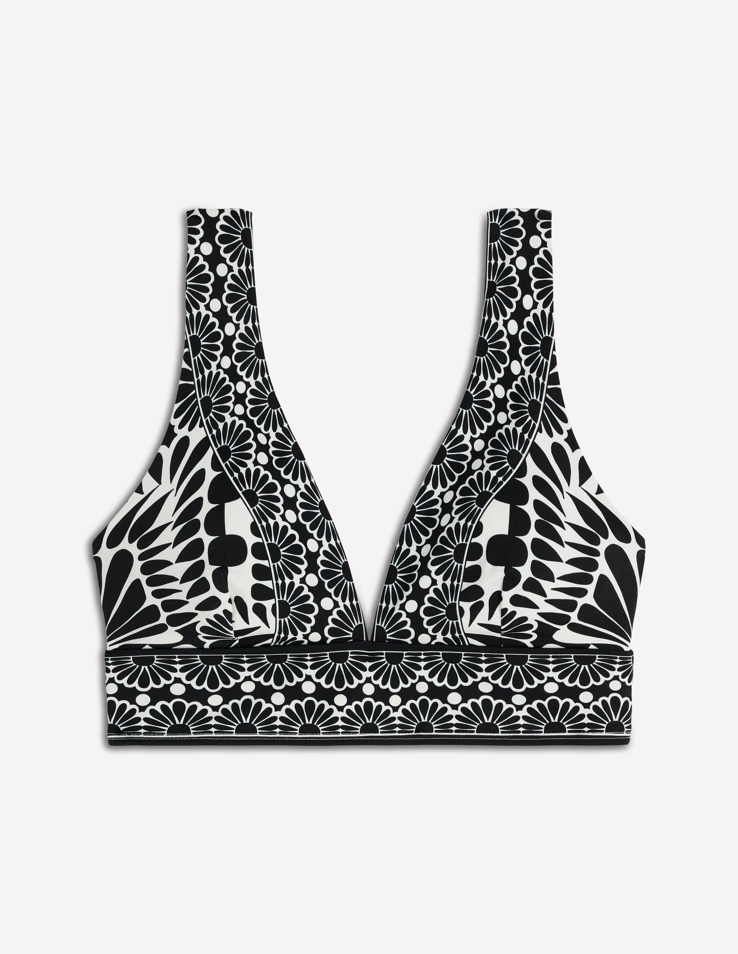 Porto Bikini Top-Black, Geo stamp