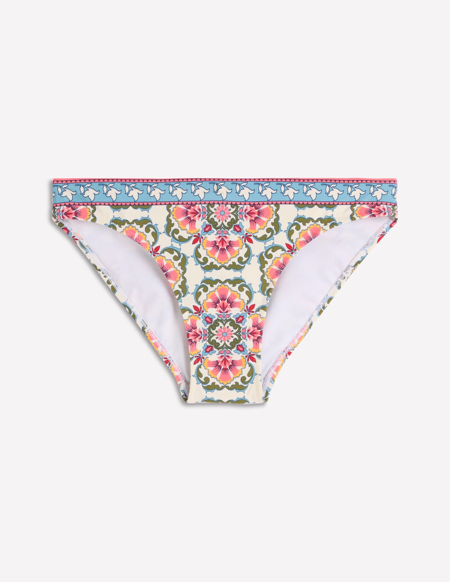 Classic Bikini Bottoms-Pink, Ornamental Trellis