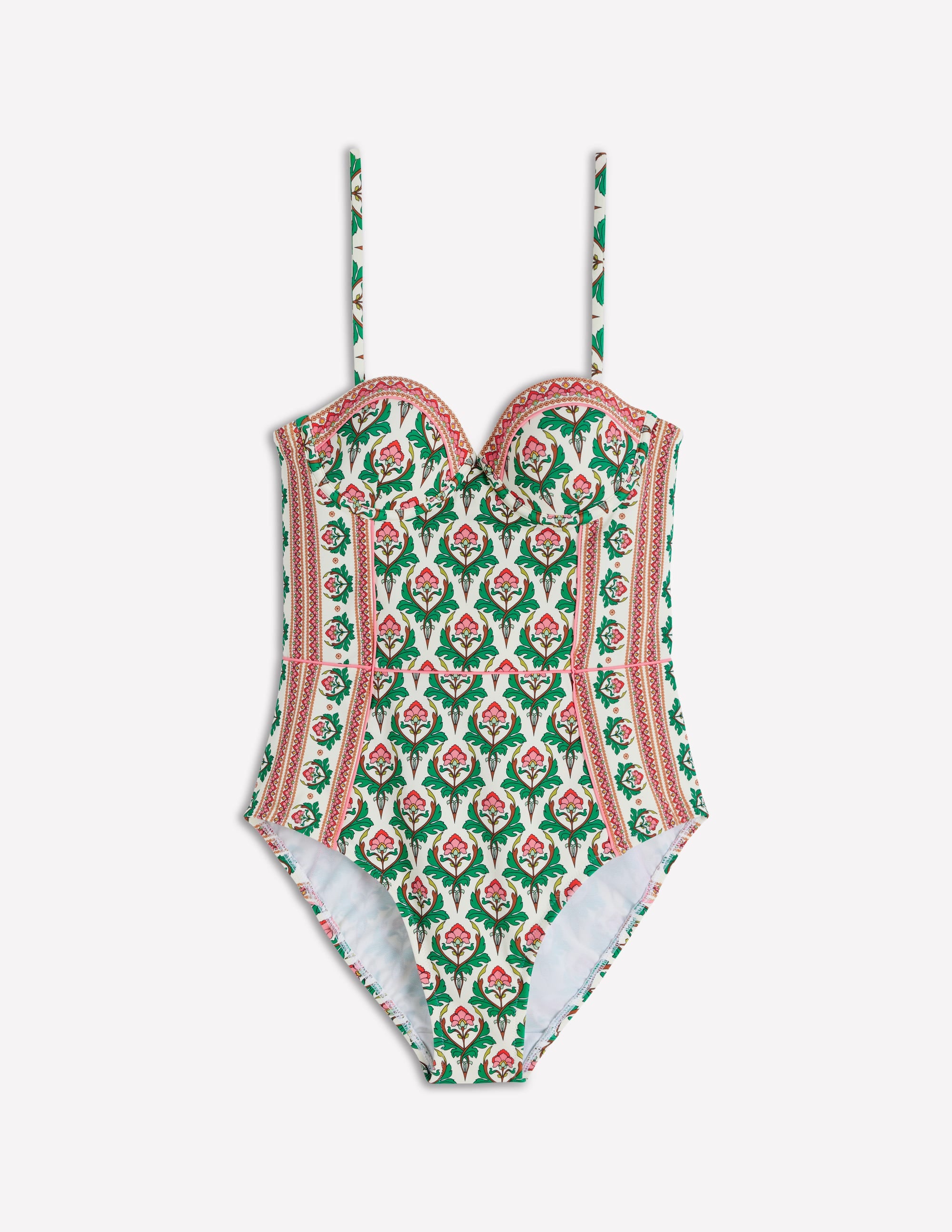Rhodes Cup Sized Swimsuit-Ivory, Ornamental Stamp - Image 7