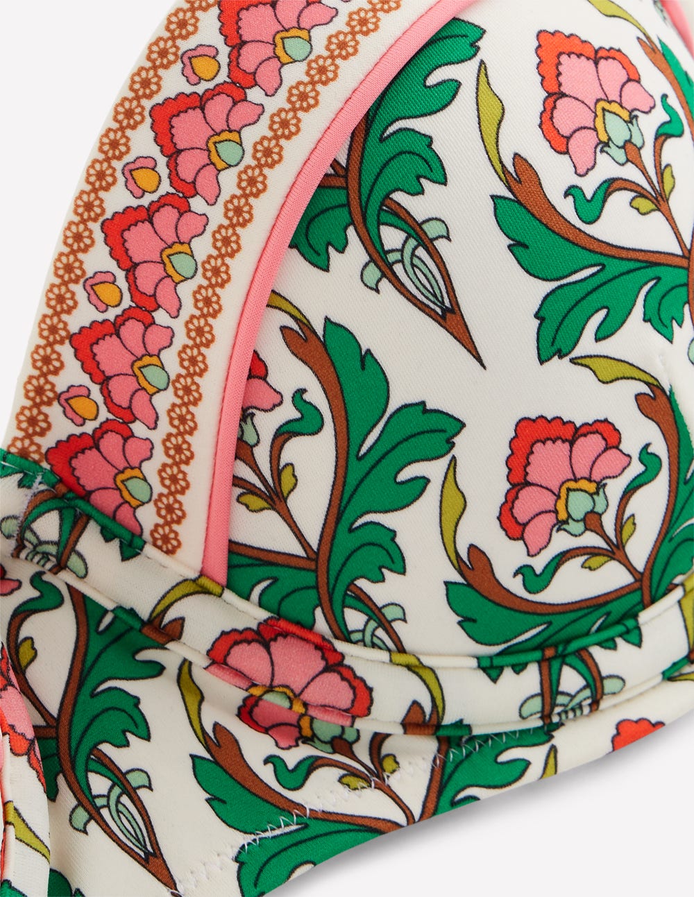 Rhodes Cup-Size Bikini Top-Multi, Ornamental Stamp