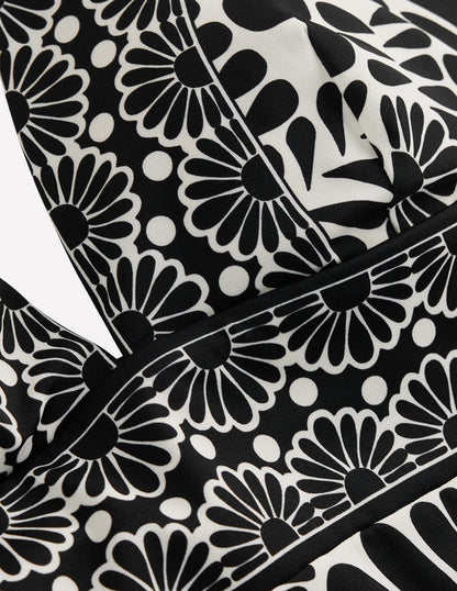 Porto Tankini Top-Black, Geo Stamp-6