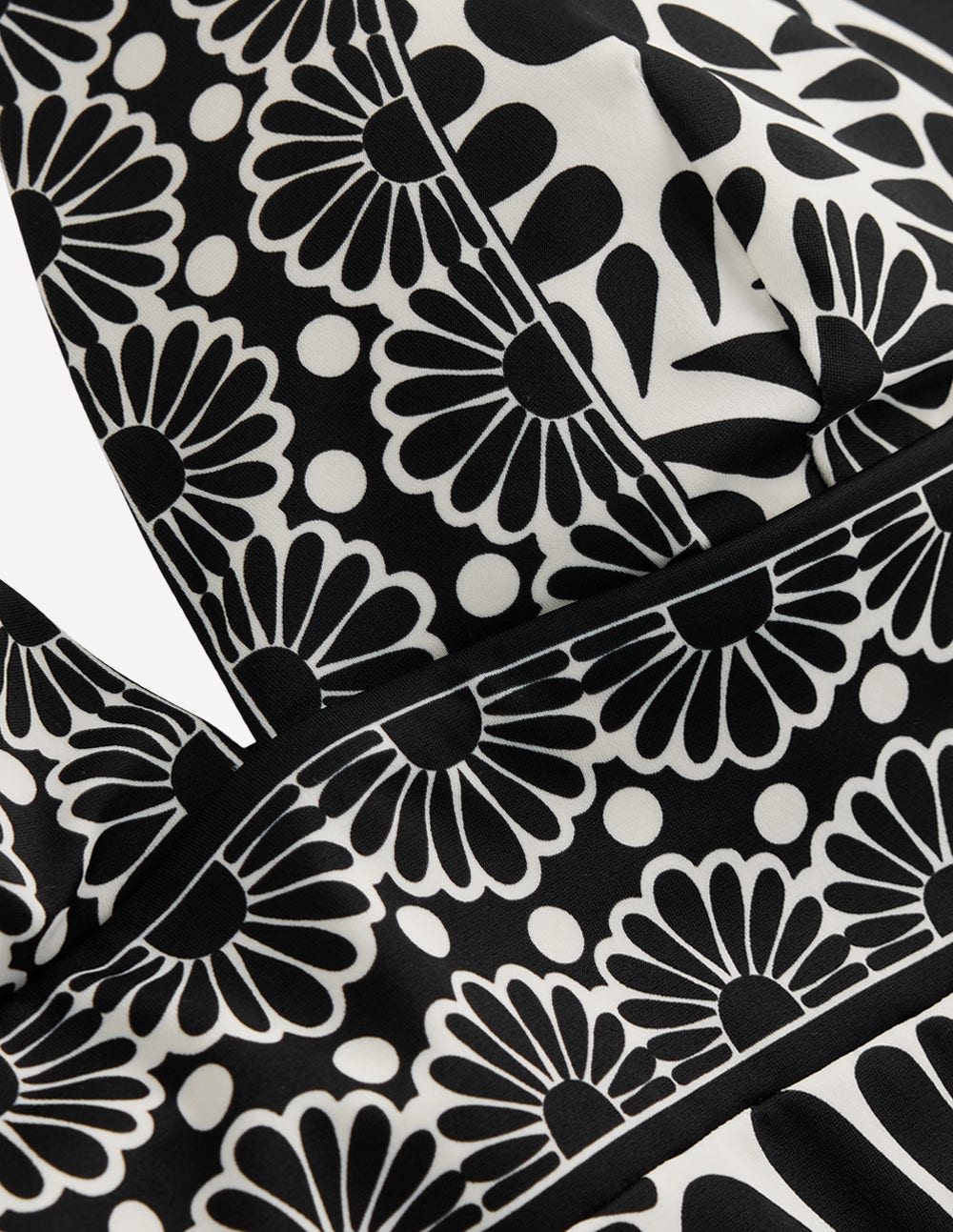 Porto Tankini Top-Black, Geo Stamp - Image 6