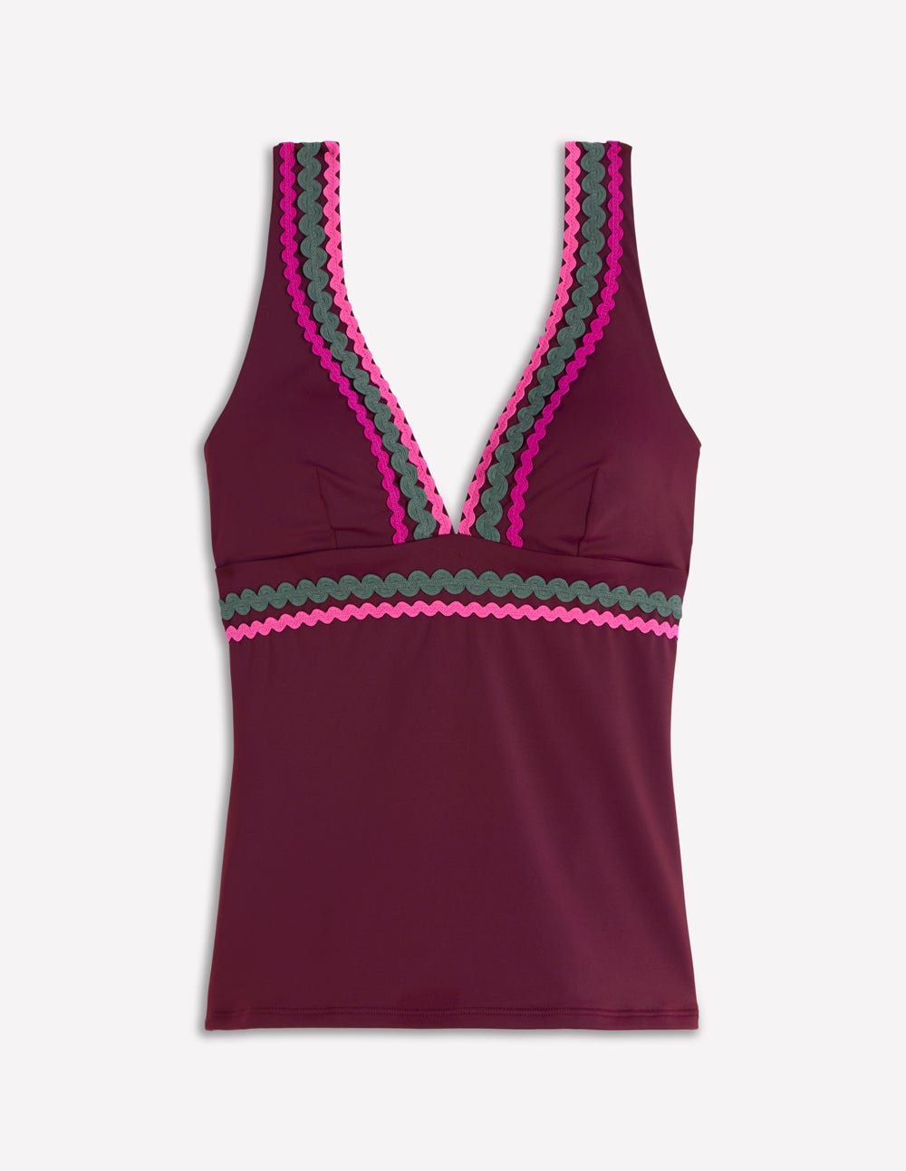 Porto Tankini Top-Chocberry, Rik rak-5