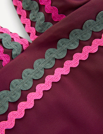 Porto Tankini Top-Chocberry, Rik rak-6