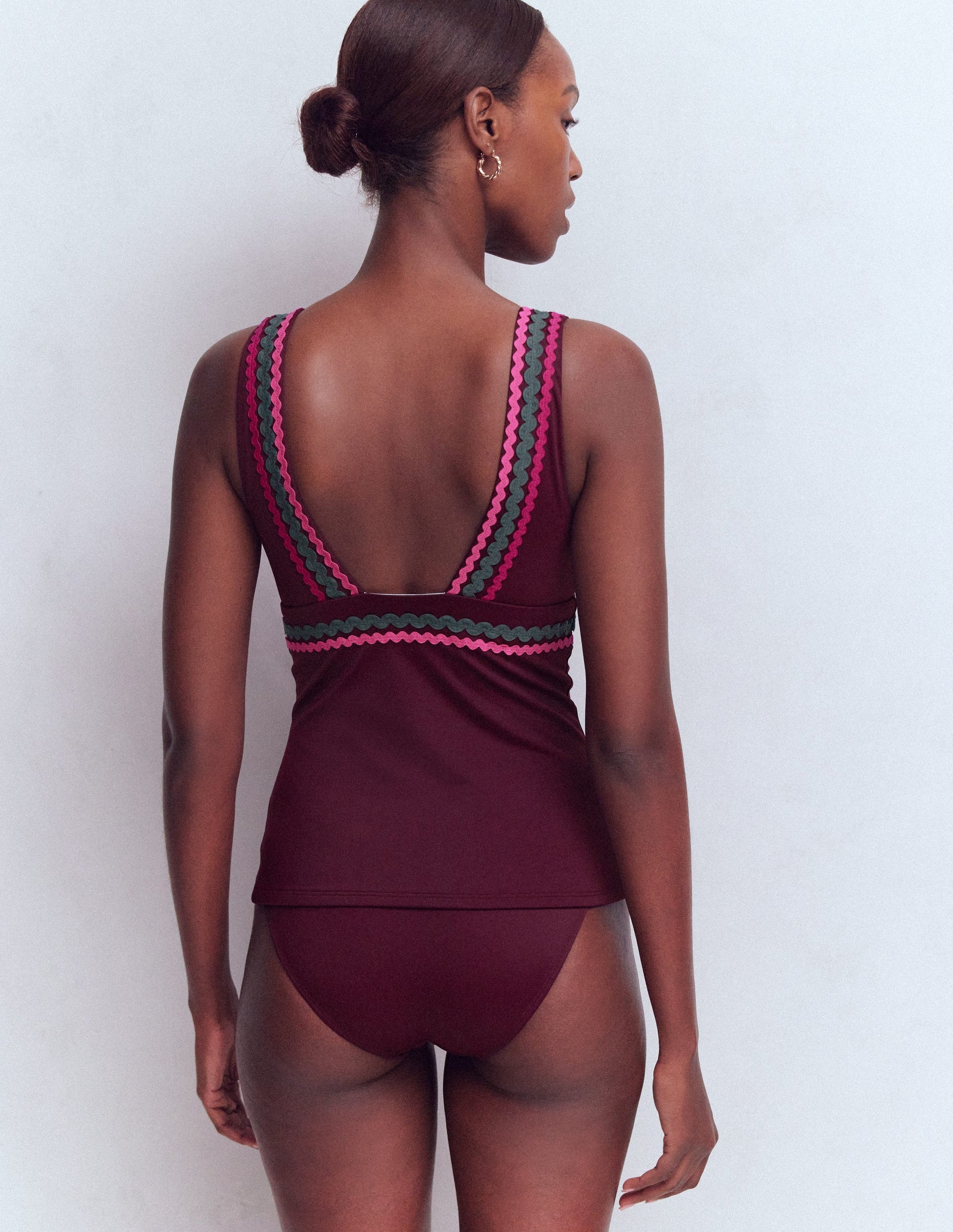 Porto Tankini Top-Chocberry, Rik rak-3