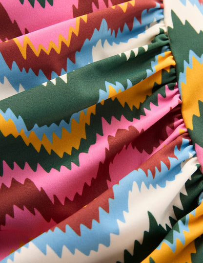 Kythira Ruched Swimsuit-Multi, Zig Zag Wave-7