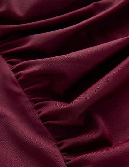 Kythira Ruched Tankini-Chocberry-9