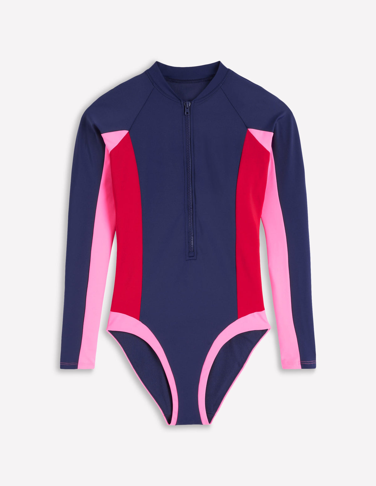 Rash Guard Swimsuit-Navy, Colourblock - Image 6