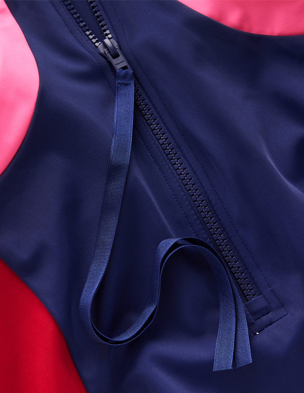 Sporty High Neck Swimsuit-Navy, Colourblock - Image 7