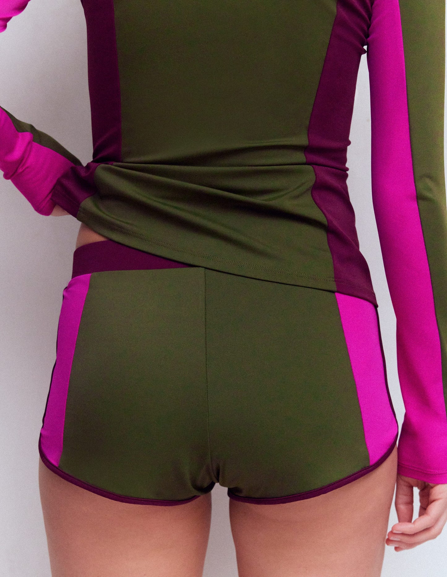 Swim Shorts-Khaki, Colourblock