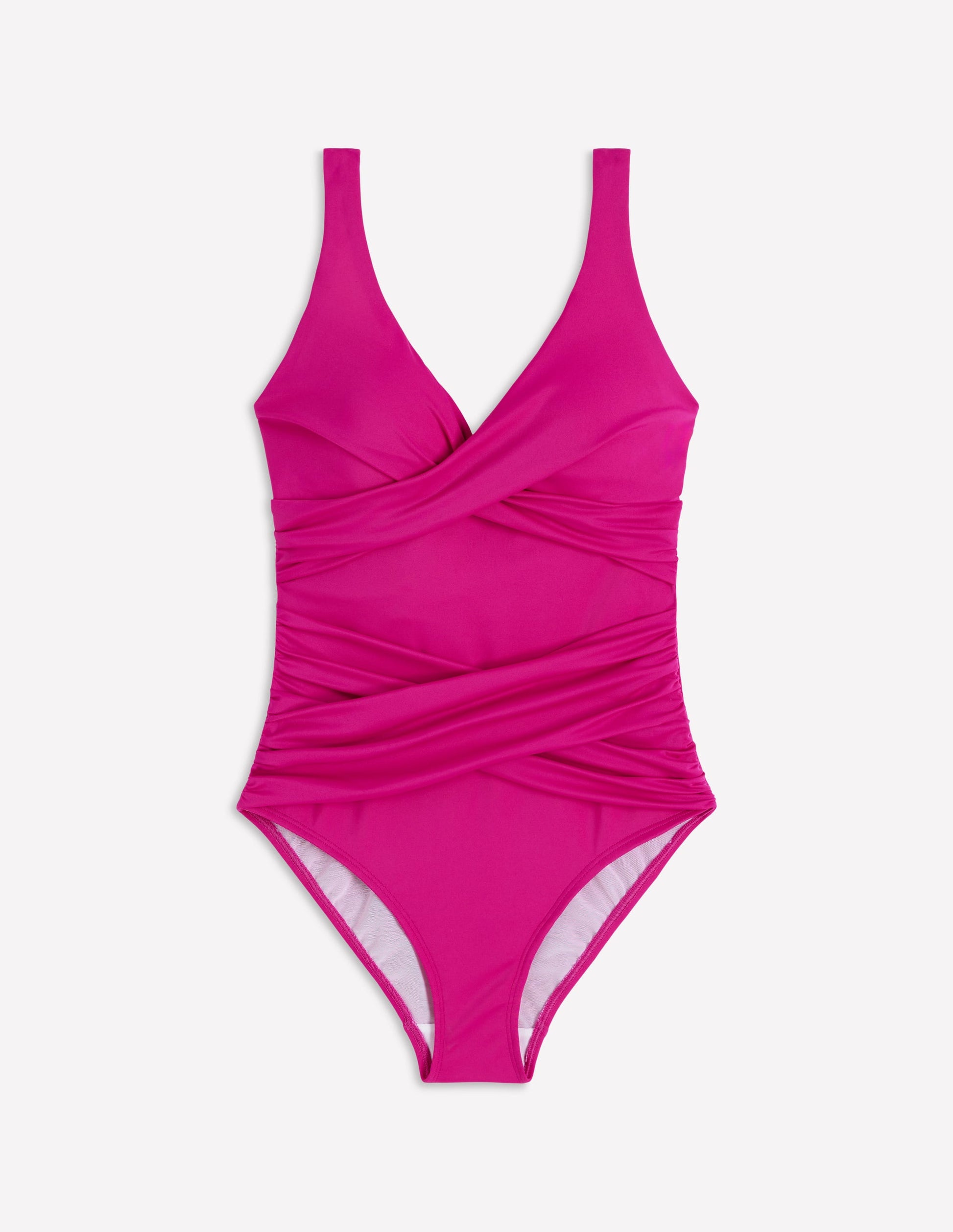 Cannes Cross Wrap Swimsuit-Bright Fuchsia-5