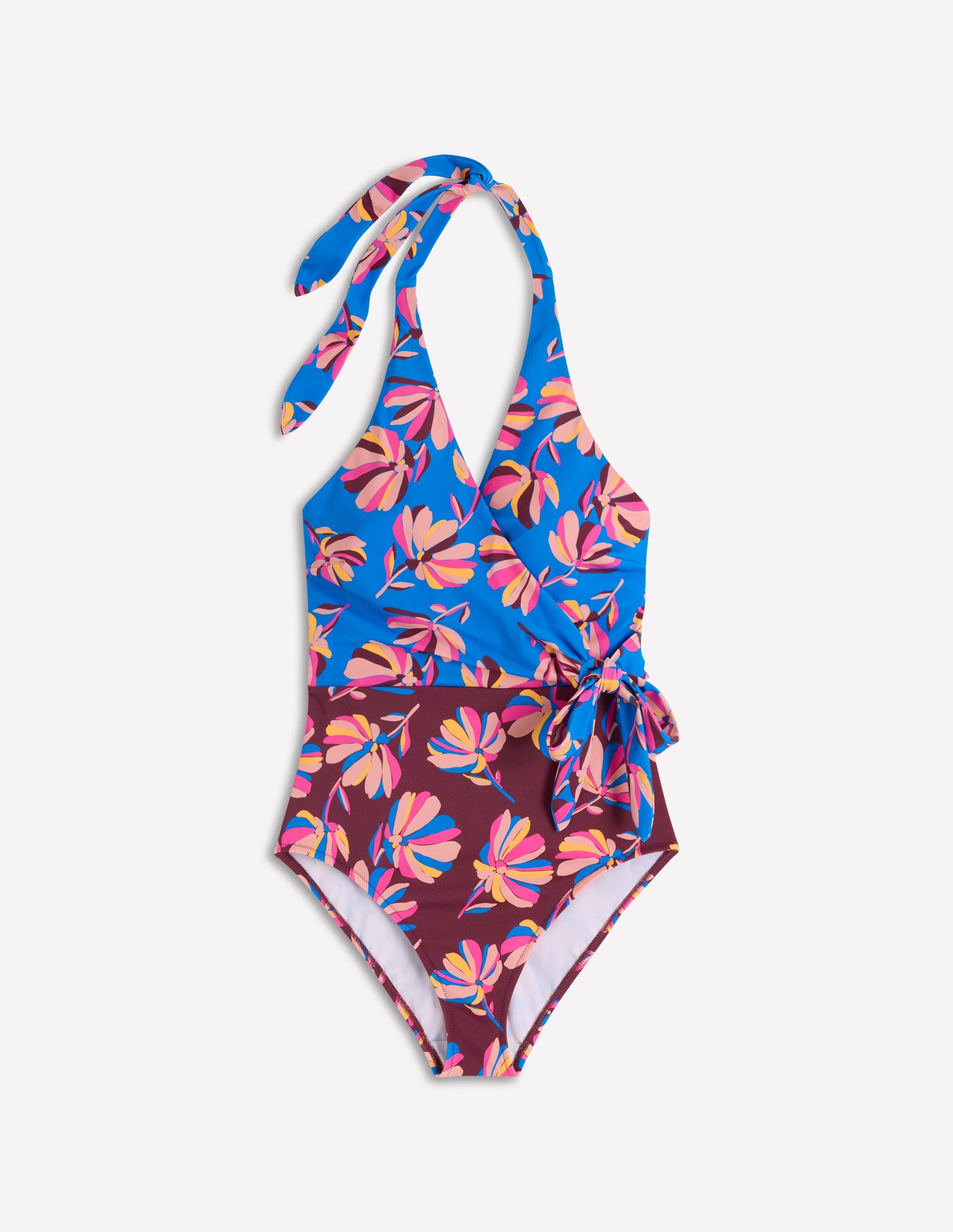 Tilos Tie Side Swimsuit-Multi, Daisy Cascade-8
