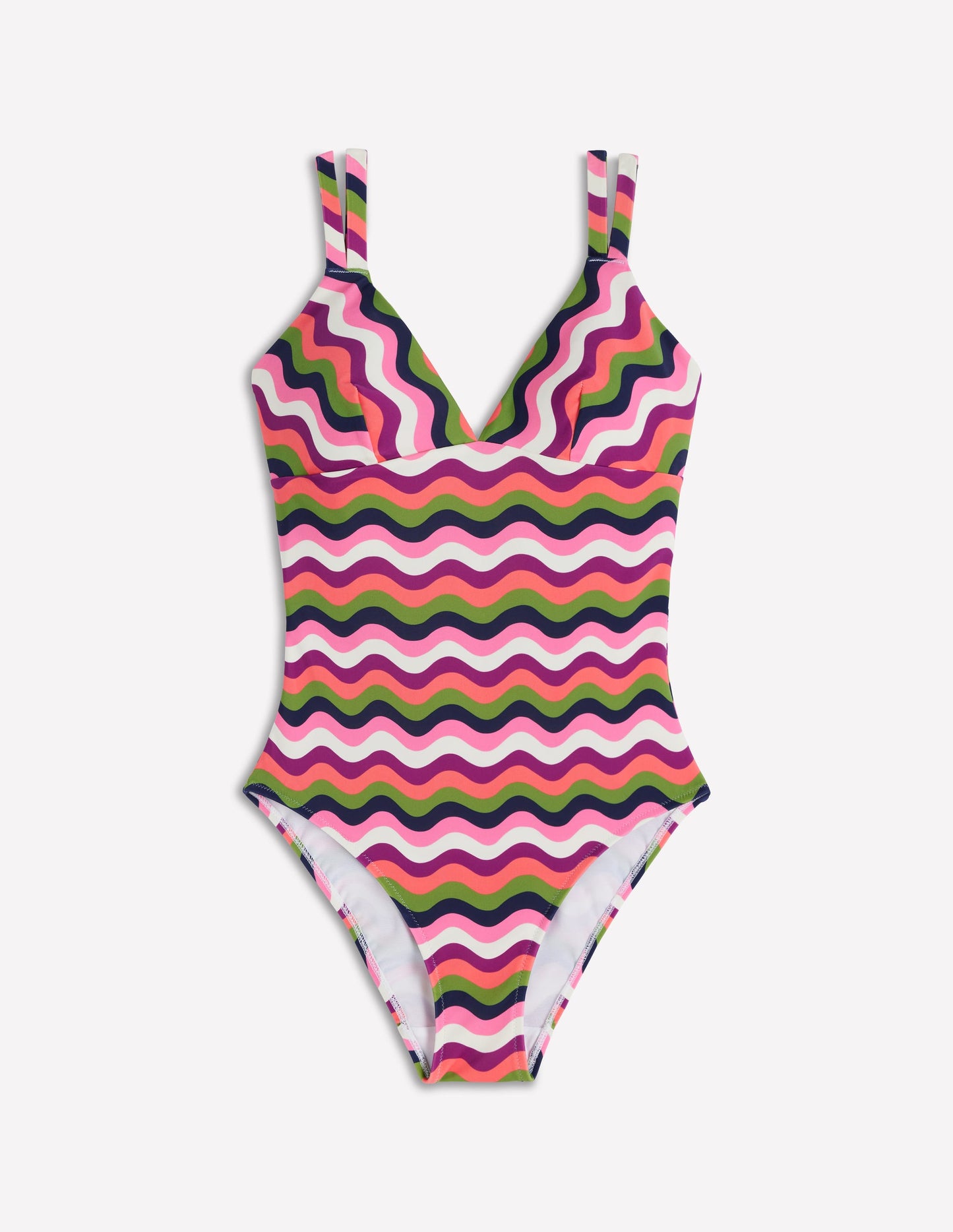 Arles Swimsuit-Multi, Wavy Stripe