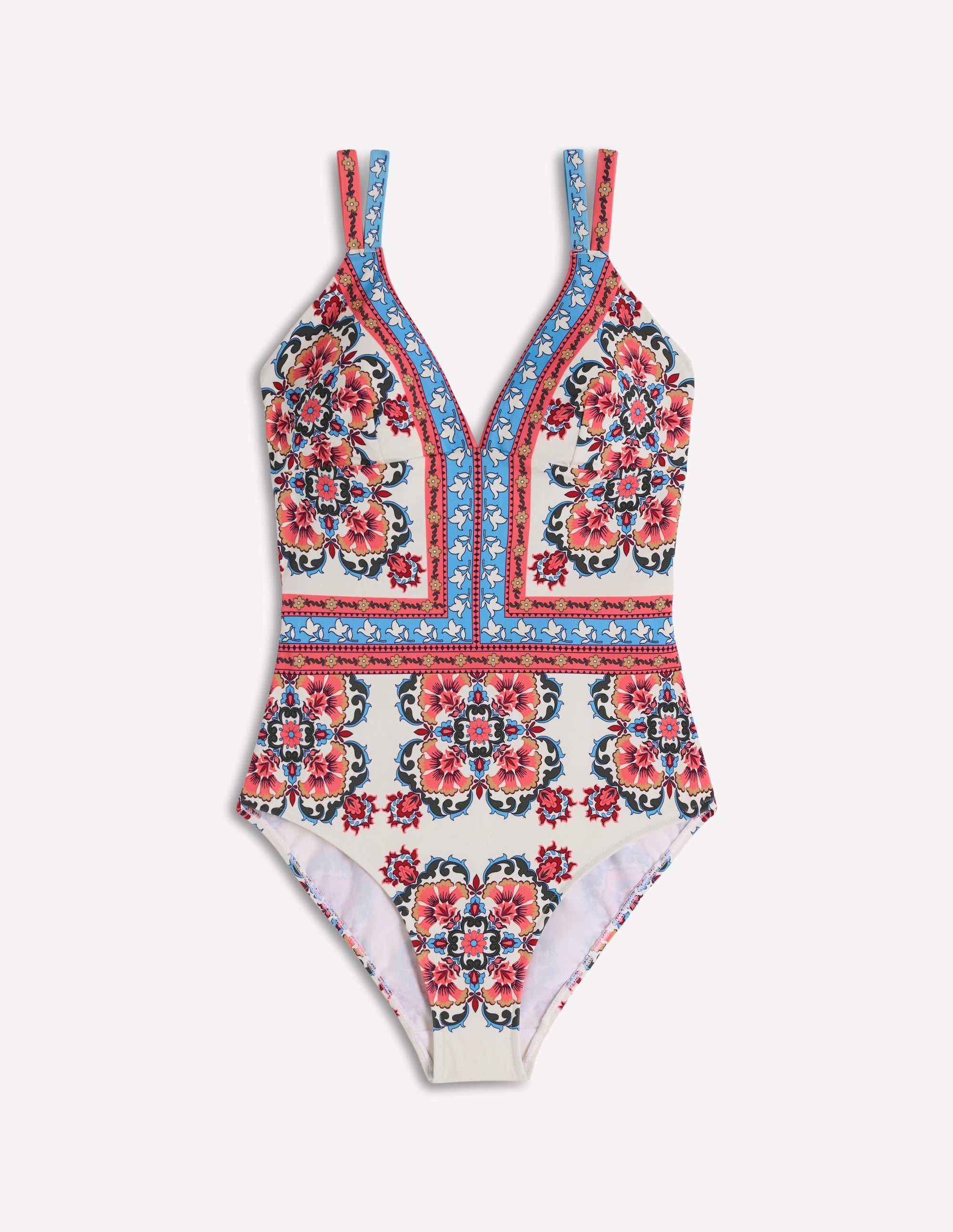 Arles Swimsuit-Pink, Ornamental Trellis - Image 6