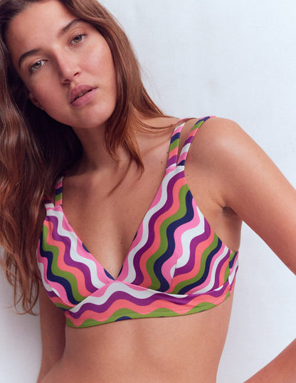 Arles Bikini Top-Multi, Wavy Stripe-2