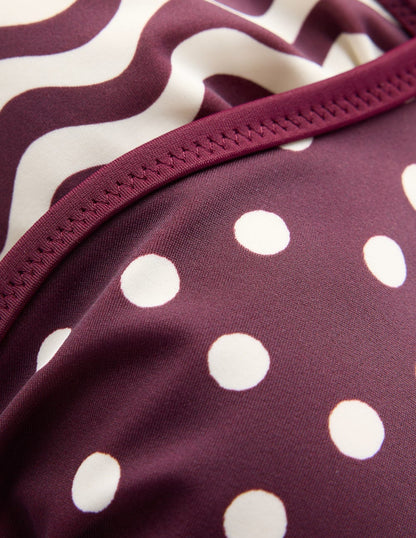 Symi Reversible Bikini Top-Chocberry, Stripe & Dot-6