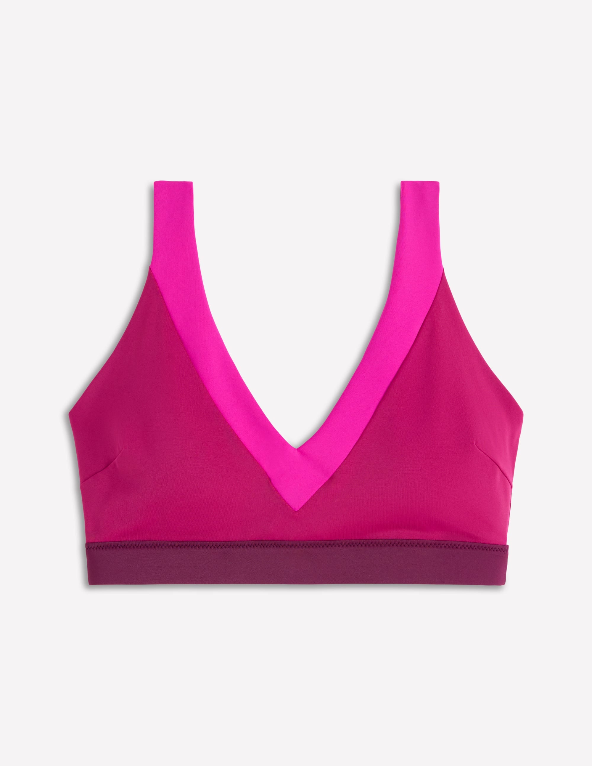 Campania Cross-back Bikini Top-Fuchsia, Chocberry - Image 6