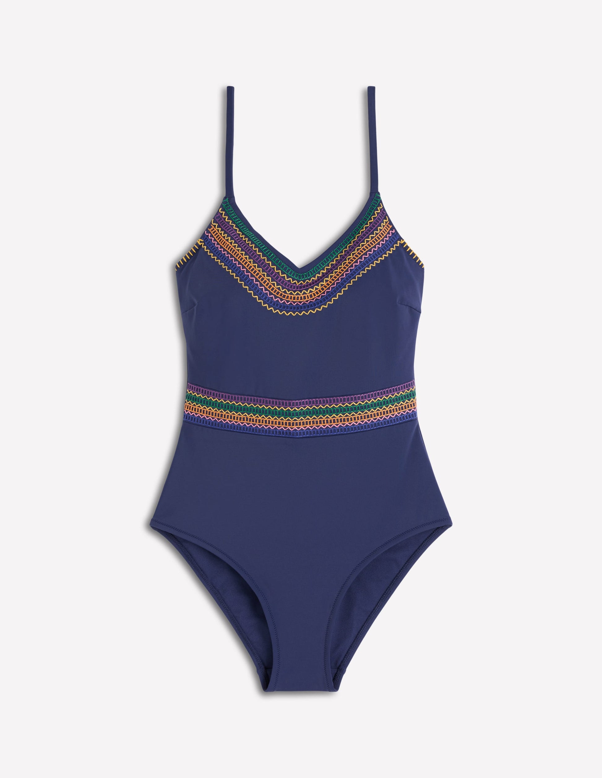 Interest Trim Swimsuit-Navy, Rik Rak-5
