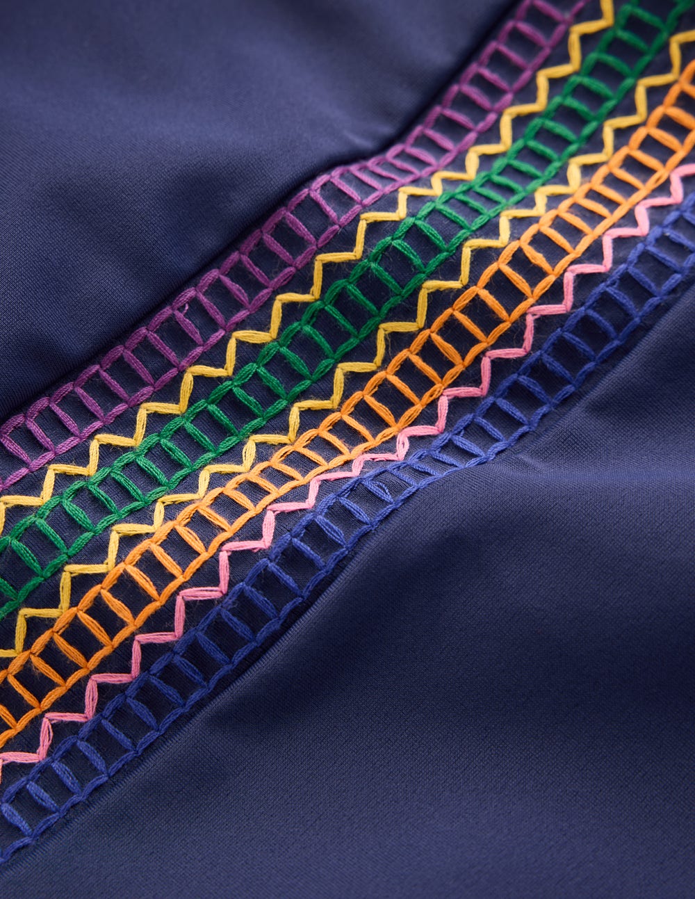 Interest Trim Swimsuit-Navy, Rik Rak