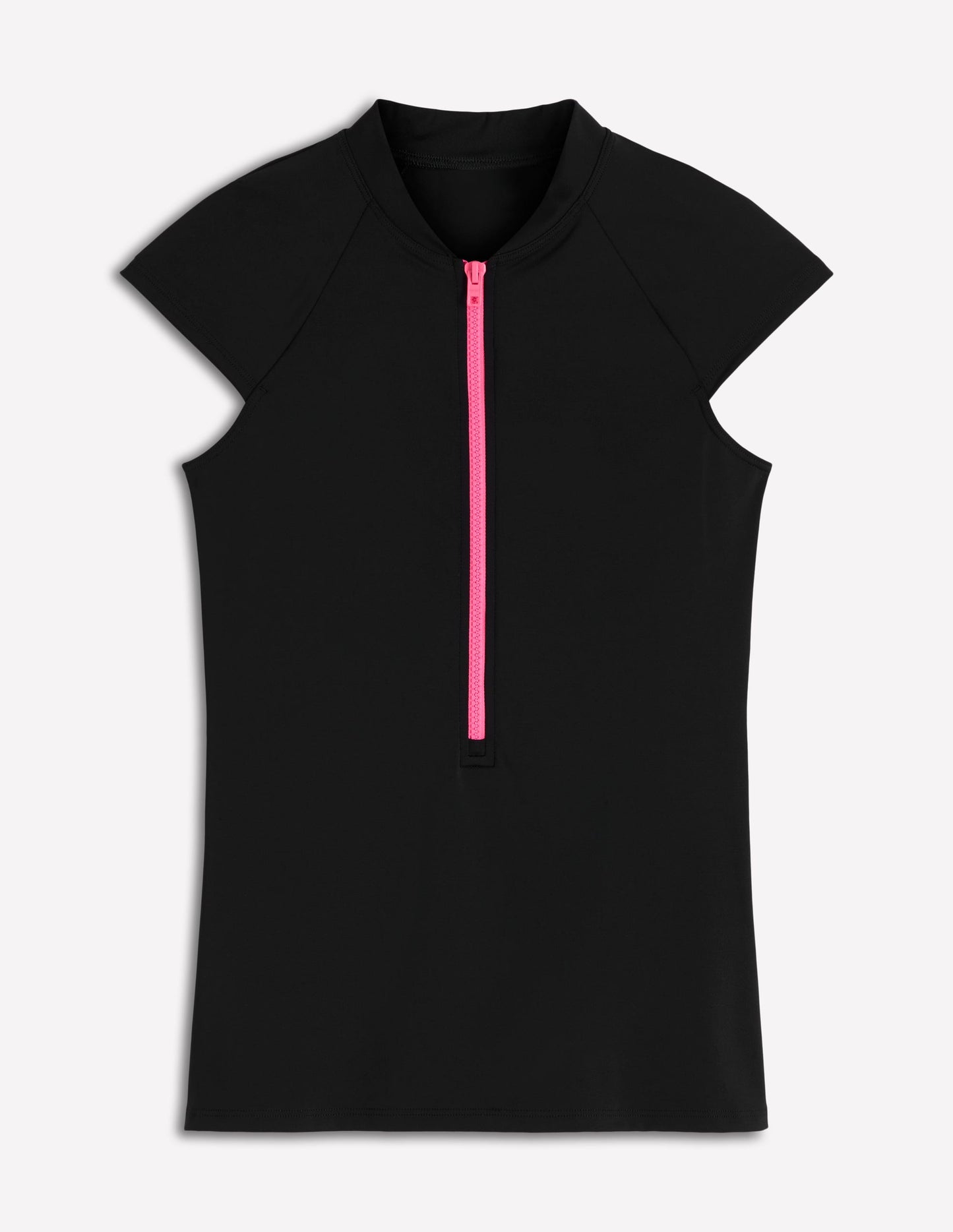 Short Sleeve Rash Guard Top-Black