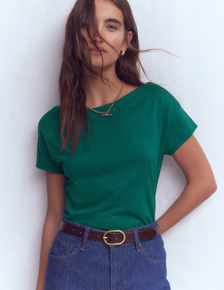 Supersoft Boat Neck T-Shirt-Deep Teal