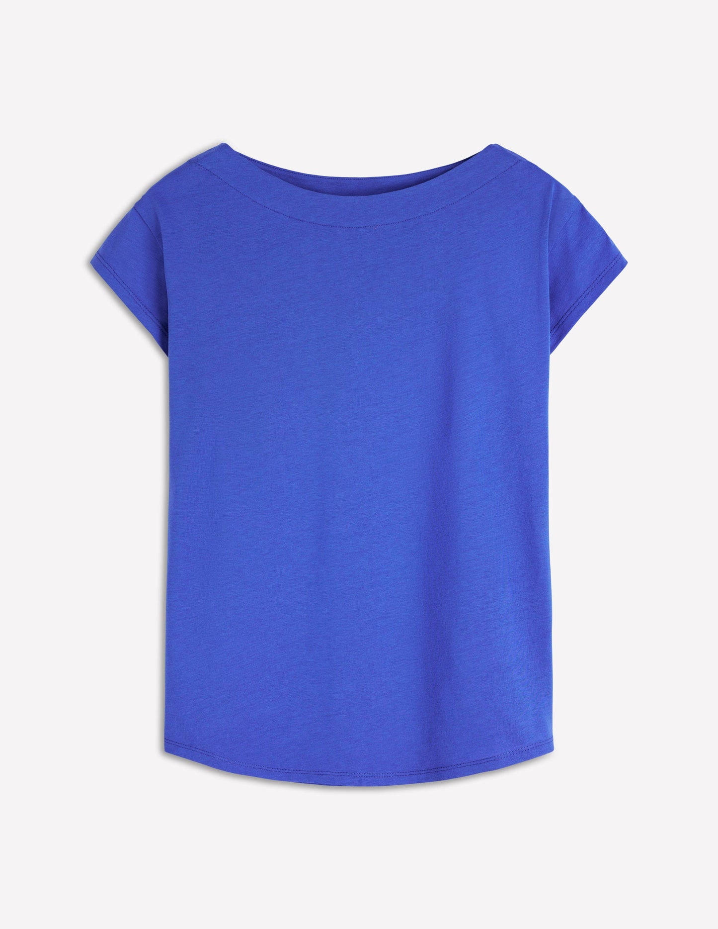 Supersoft Boat Neck T-Shirt-Beaucoup Blue
