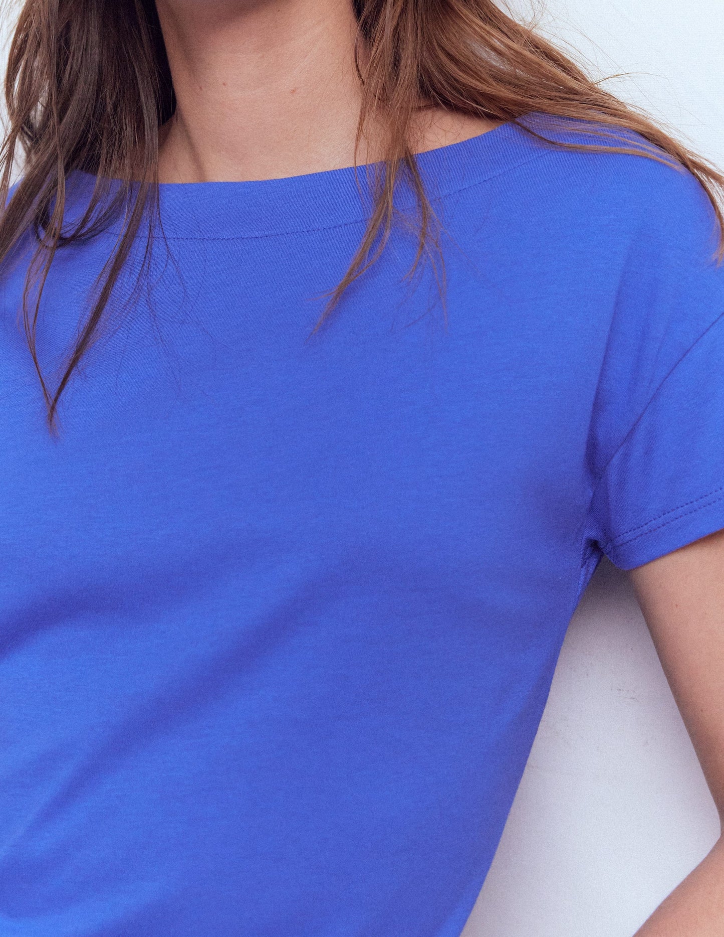 Supersoft Boat Neck T-Shirt-Beaucoup Blue